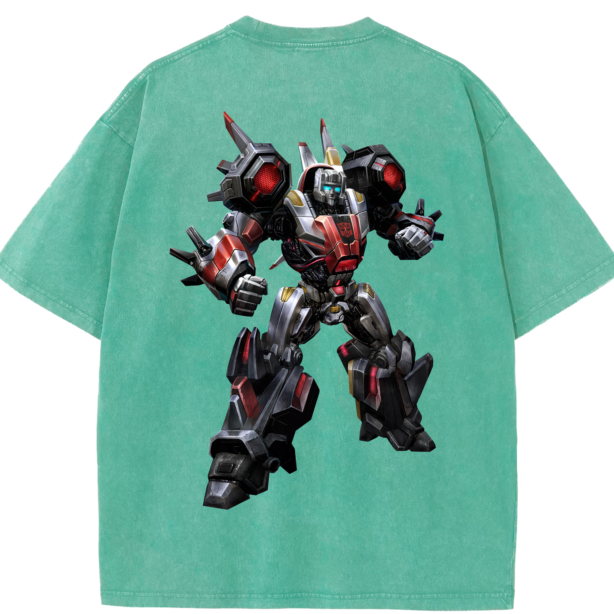 （画像用） Transformers トランスフォーマー 綿100% ヴィンテージ風 半袖Tシャツ（背面プリント）